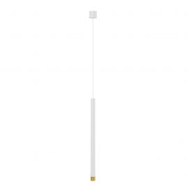Pendule, Lustre suspendate - Pendul tubular stil minimalist QI Bianco / Gold 50