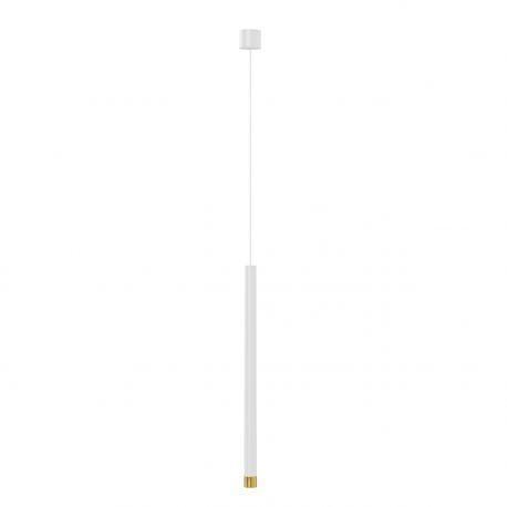 Pendule, Lustre suspendate - Pendul tubular stil minimalist QI Bianco / Gold 50