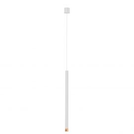 Pendule, Lustre suspendate - Pendul tubular stil minimalist QI Bianco / Rose Gold 50