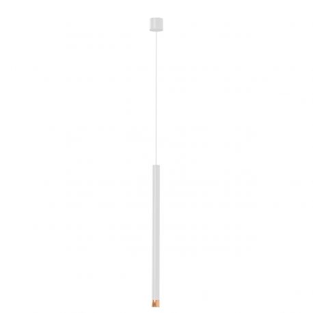 Pendule, Lustre suspendate - Pendul tubular stil minimalist QI Bianco / Rose Gold 50