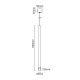 Pendule, Lustre suspendate - Pendul tubular stil minimalist QI Bianco / Rose Gold 50