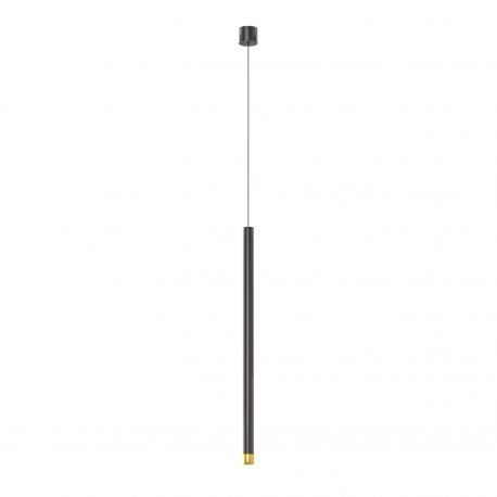 Pendule, Lustre suspendate - Pendul tubular stil minimalist QI Nero / Gold 60