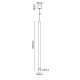 Pendule, Lustre suspendate - Pendul tubular stil minimalist QI Nero / Rose Gold 60