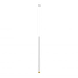 Pendule, Lustre suspendate - Pendul tubular stil minimalist QI Bianco / Gold 60