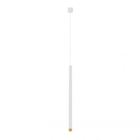Pendule, Lustre suspendate - Pendul tubular stil minimalist QI Bianco / Gold 60
