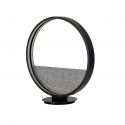 Lampa de masa LUX, neagra design circular LED Textured Glass