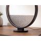 Veioze - Lampa de masa LUX, neagra design circular LED Textured Glass