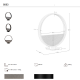 Veioze - Lampa de masa LUX, neagra design circular LED Textured Glass
