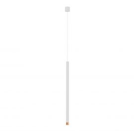 Pendule, Lustre suspendate - Pendul tubular stil minimalist QI Bianco / Rose Gold 60