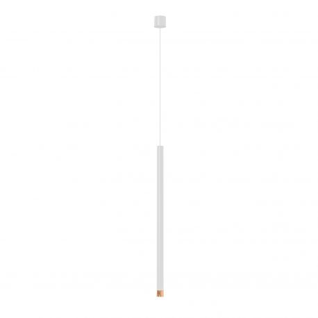 Pendule, Lustre suspendate - Pendul tubular stil minimalist QI Bianco / Rose Gold 60