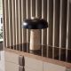 Veioze - Lampa de masa neagra si marmura portelanata LED