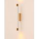 Aplice, corpuri de iluminat pentru pereti - Aplica de perete stil minimalist Q Parette Bianco / Gold