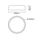 Plafoniere - Plafoniera LED CCT design circular Cedrone PL Nero 22