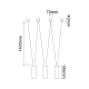 Pendule, Lustre suspendate - Lustra tip spider cu 3 pendule suspendate Viva III Alb