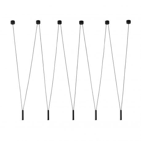Pendule, Lustre suspendate - Lustra tip spider cu 5 pendule suspendate Viva III Negru
