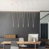 Lustra tip spider cu 5 pendule suspendate Viva III Alb