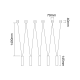 Pendule, Lustre suspendate - Lustra tip spider cu 5 pendule suspendate Viva III Alb
