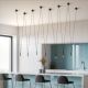 Pendule, Lustre suspendate - Lustra tip spider cu 7 pendule suspendate Viva III Alb