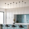 Lustra tip spider cu 7 pendule suspendate Viva III Negru
