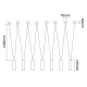 Pendule, Lustre suspendate - Lustra tip spider cu 7 pendule suspendate Viva III Negru