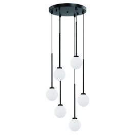 Pendule, Lustre suspendate - Lustra cu 6 pendule pentru tavane inalte, hol, casa scarii Ota VI