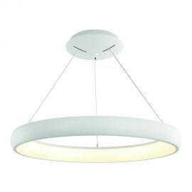 Pendule, Lustre suspendate - Lustra circulara LED 4000K, diametru 61cm, Rotto alb