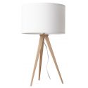 Veioza TRIPOD WOOD alb