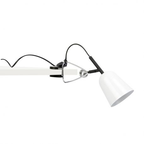 Aplice, corpuri de iluminat pentru pereti - Lampa cu clips STUDIO alb