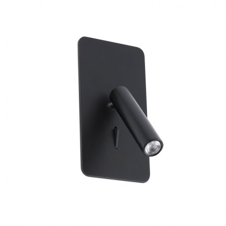 Corpuri de iluminat - Lampa cu reader LED incastrabila SUAU neagra