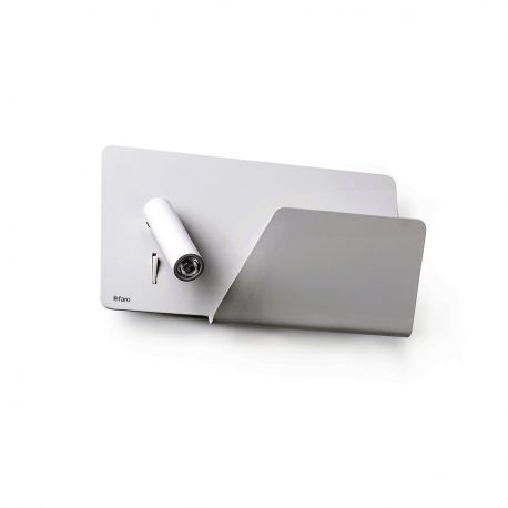 Aplice, corpuri de iluminat pentru pereti - Aplica LED ultra moderna SUAU USB alb dormitor dreapta