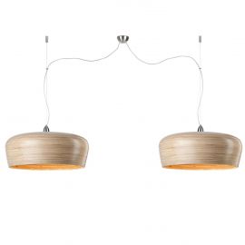 Pendule, Lustre suspendate - Lustra cu 2 pendule din bambus HANOI natur