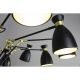Pendule, Lustre suspendate - Lustra design Retro black and gold satin 12L