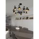 Pendule, Lustre suspendate - Lustra design Retro black and gold satin 12L