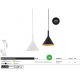 Pendule, Lustre suspendate - Pendul LED modern PAM-P small alb