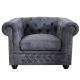 Fotolii - Fotoliu Chesterfield gri antic