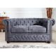 Canapele - Canapea Chesterfield 2 locuri gri antic