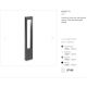 Stalpi - Stalp de exterior VEGA antracit