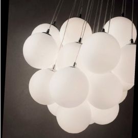 Pendule, Lustre suspendate - Lustra cu 22 pendule MAPA SP22 BIANCO