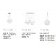 Pendule, Lustre suspendate - Lustra cu 11 pendule MAPA SP11 BIANCO