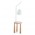Lampadar cu suport din lemn PIANO PT1 BIANCO