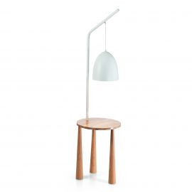 Lampadare - Lampadar cu suport din lemn PIANO PT1 BIANCO