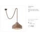 Pendule, Lustre suspendate - Pendul design rustic CANAPA SP1