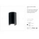Aplice - Aplica LED IP44 APOLLO ROUND neagra